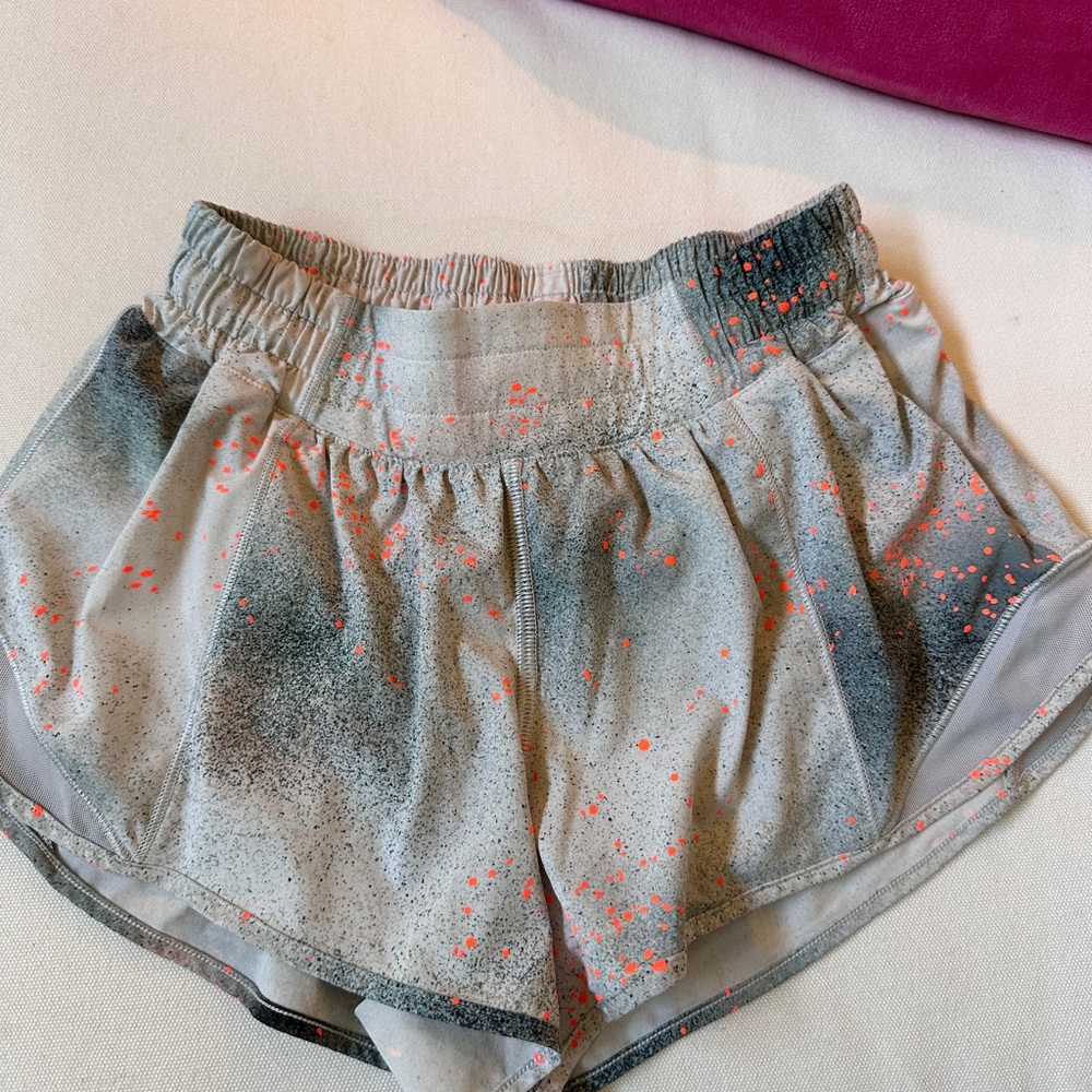 lululemon athletica Gray and Orange Athletic Shorts